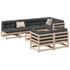 vidaXL 8 Piece Garden Sofa Set with Cushions Solid Wood Pine