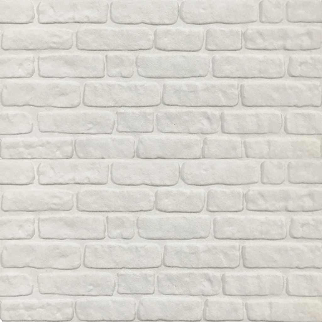 vidaXL 3D Wall Panels with White Brick Design 10 pcs EPS