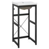 vidaXL Bathroom Washbasin Frame with Built-in Basin Black Iron