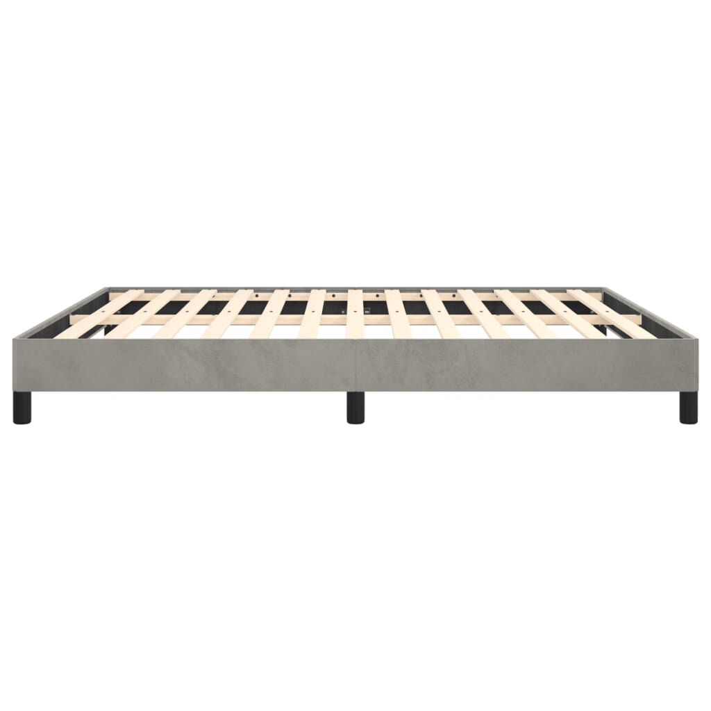 vidaXL Bed Frame without Mattress Light Grey California King Velvet (US Only)