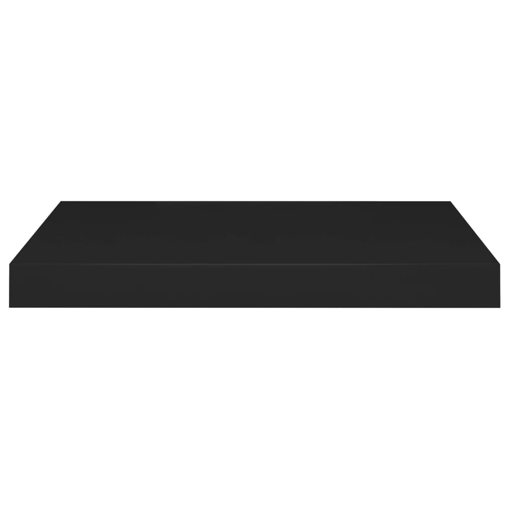 vidaXL Floating Wall Shelves 4 pcs Black 50x23x3.8 cm MDF