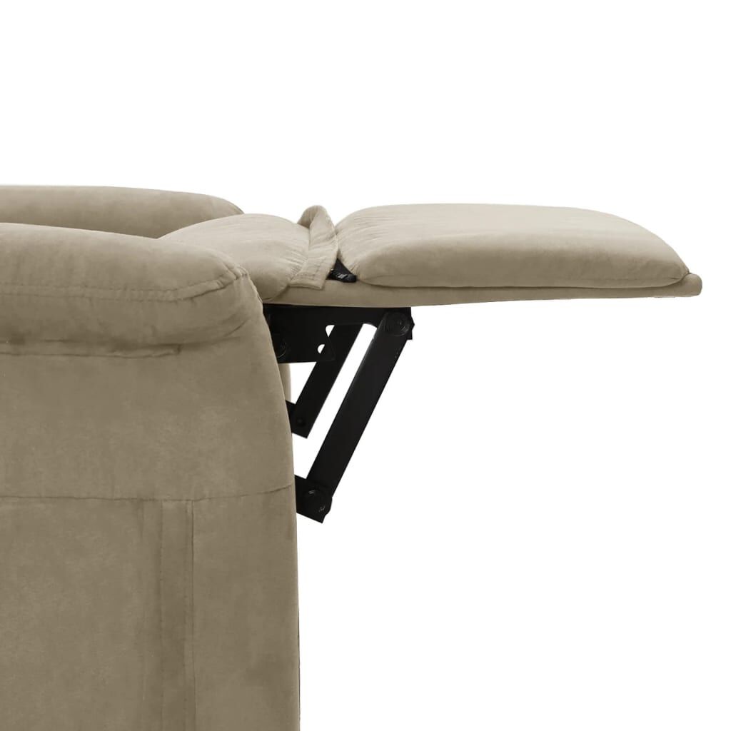 vidaXL Electric Massage Chair Light Grey Faux Suede Leather