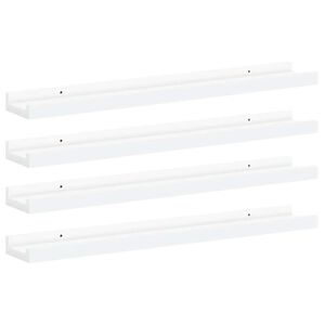 vidaXL Wall Shelves 4 pcs White 60x9x3 cm
