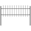 vidaXL Garden Fence 2 pcs Grey 3.4 x 0.6 m Powder-coated Steel