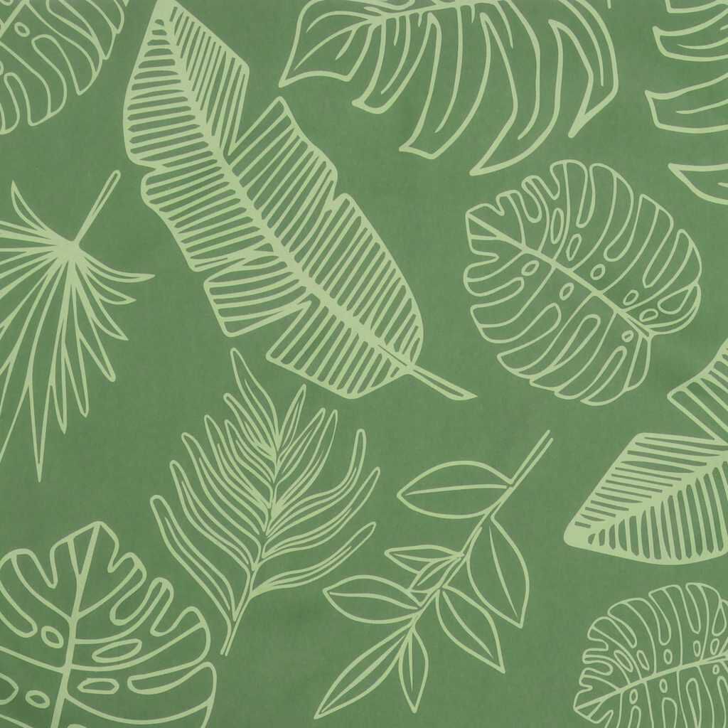 vidaXL Garden Bench Cushions 2pcs Leaf Pattern 150x50x7cm Fabric