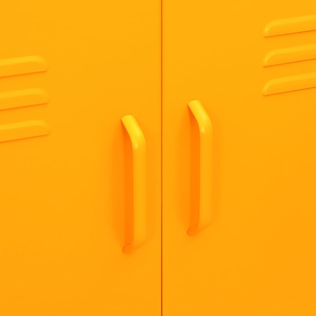 vidaXL Storage Cabinet Mustard Yellow 80x35x101.5 cm Steel