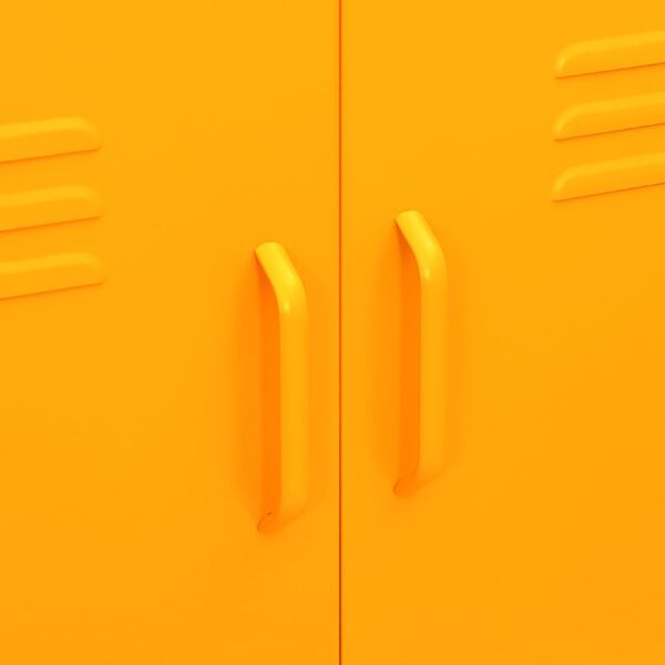 vidaXL Storage Cabinet Mustard Yellow 80x35x101.5 cm Steel