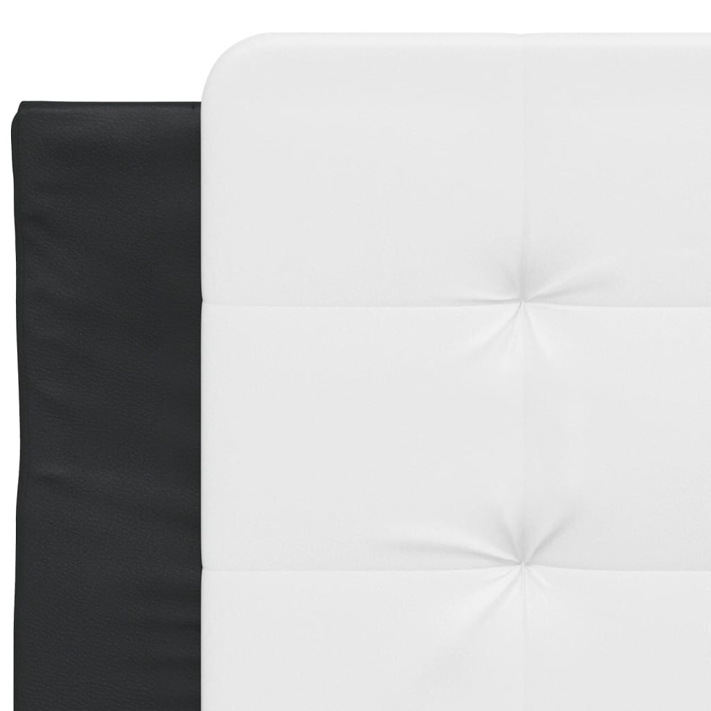 vidaXL Bed Frame with LED without Mattress Black and White 100x203 cm