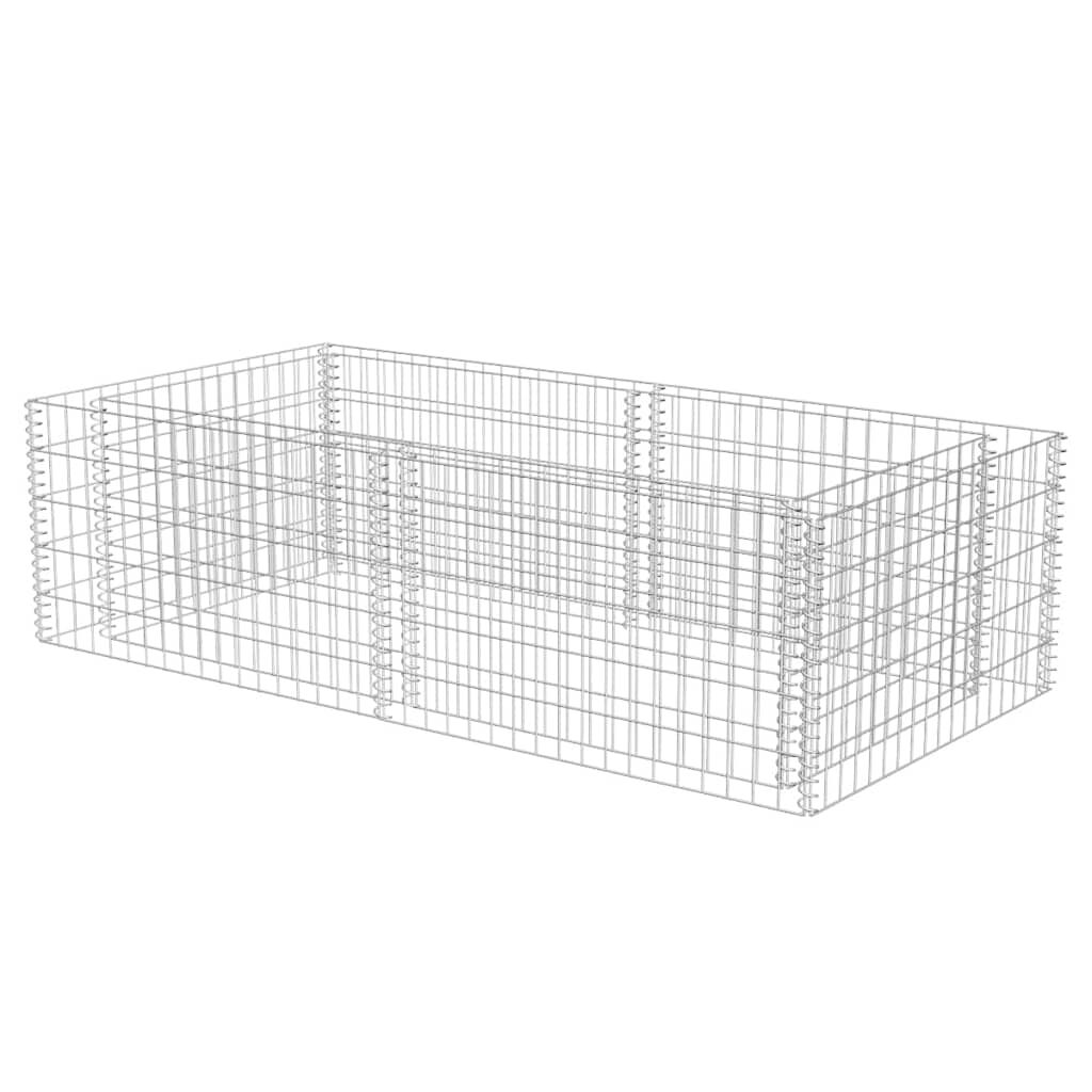 vidaXL Gabion Planter Galvanised Steel 180x90x50 cm