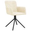vidaXL Swivel Dining Chairs 2 pcs Cream Velvet
