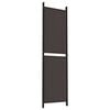 vidaXL 4-Panel Room Divider Brown 200x180 cm Fabric
