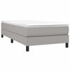 vidaXL Box Spring Bed Frame Light Grey Twin Fabric (US Only)