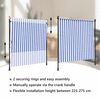 vidaXL Outdoor Roller Blind Blue and White 150x270 cm Fabric&Steel