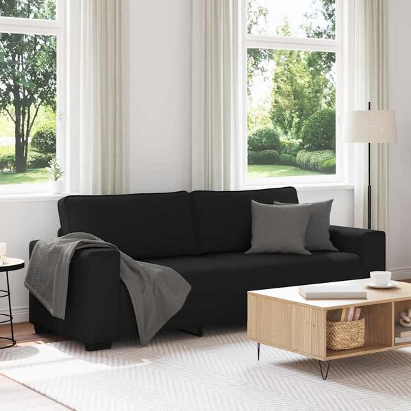 vidaXL 3-Seater Sofa Black 180 cm Fabric