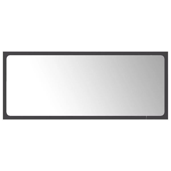 vidaXL Bathroom Mirror Grey 90x1.5x37 cm Engineered Wood