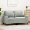 vidaXL 2-Seater Sofa Light Grey 120 cm Velvet
