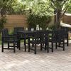 vidaXL Garden Chair 6 pcs Black 65.5 x 59 x 88 cm Polyethylene