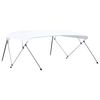 vidaXL 4 Bow Bimini Top White 243x(230-244)x137 cm