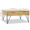 vidaXL Coffee Table 80x80x40 cm Solid Teak