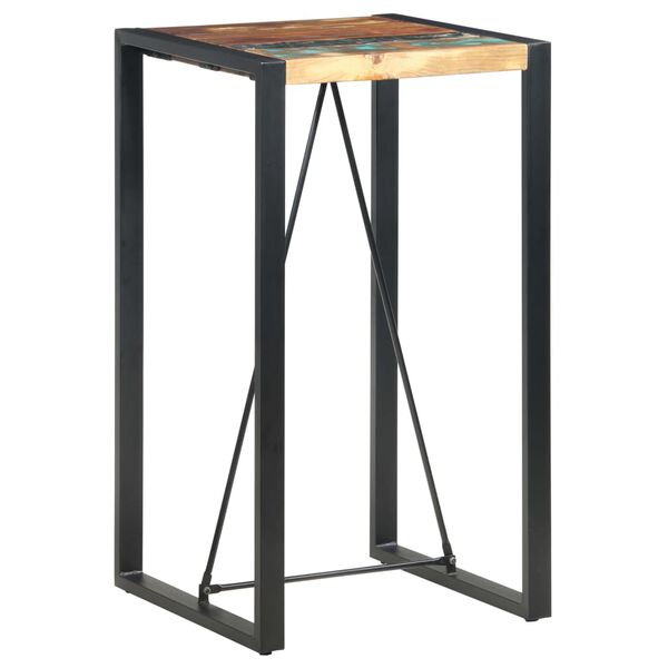 vidaXL Bar Table 60x60x110 cm Solid Reclaimed Wood