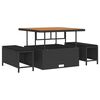 vidaXL Garden Dining Set Black Poly Rattan