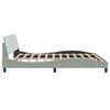 vidaXL Bed Frame "Dover" Light Grey 193x203 cm Velvet