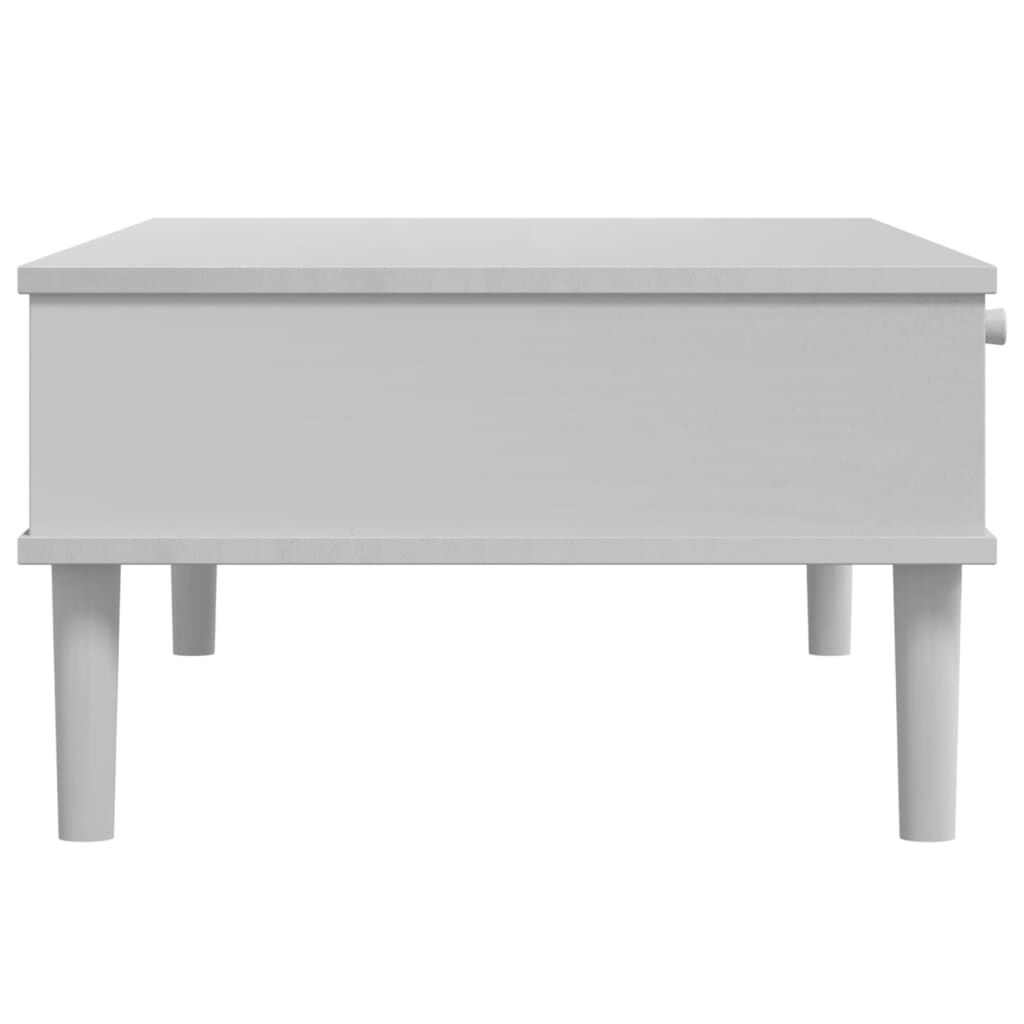 vidaXL Coffee Table SENJA Rattan Look White 100x55x33 cm Solid Wood