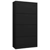 vidaXL Locker Cabinet Black 90x40x180 cm Steel