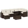 vidaXL 8 Piece Garden Sofa Set with Cushions Brown Poly Rattan