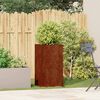 vidaXL Planter Rusty 40x40x80 cm Weathering Steel