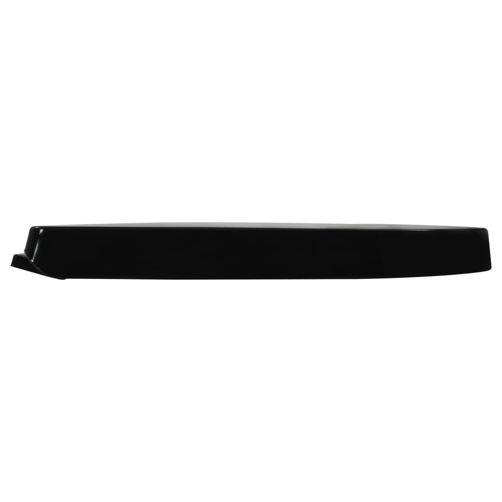 vidaXL Soft-close Toilet Seat with Quick-release Design Black
