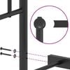 vidaXL Metal Bed Frame without Mattress with Headboard Black 150x200cm
