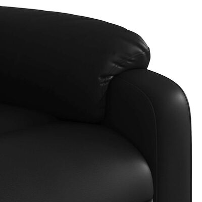 vidaXL Electric Stand up Massage Recliner Chair Black Faux Leather