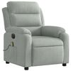 vidaXL Electric Massage Recliner Chair Light Grey Velvet