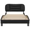 vidaXL Bed Frame without Mattress "Hvar" Black 100x190 cm Faux Leather