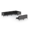 vidaXL 7 Piece Garden Lounge Set with Cushions Poly Rattan Dark Grey