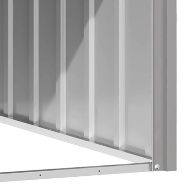 vidaXL Dog House Grey 116.5x103x81.5 cm Galvanised Steel