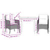 vidaXL 7 Piece Garden Dining Set with Cushions Brown Poly Rattan