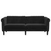 vidaXL Sofa 3-Seater Black Velvet