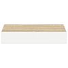 vidaXL Floating Wall Shelf Oak and White 23x23.5x3.8 cm MDF