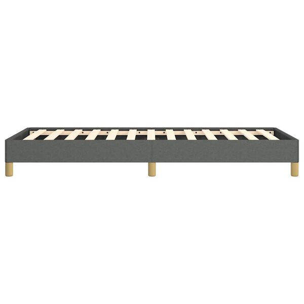 vidaXL Bed Frame without Mattress Dark Grey 100x190 cm Twin Fabric