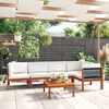 vidaXL 6 Piece Garden Lounge Set with Cushions Cream 63x63 cm
