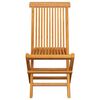 vidaXL Garden Chairs with Black Cushions 2 pcs Solid Teak Wood
