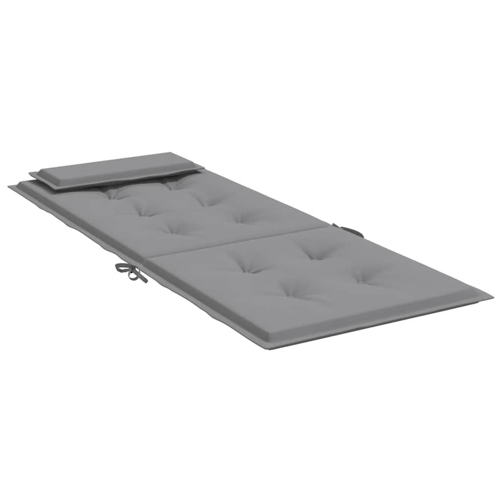 vidaXL Highback Chair Cushions 2 pcs Grey Oxford Fabric