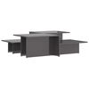 vidaXL Coffee Tables 2 pcs High Gloss Grey 111.5x50x33 cm Engineered Wood