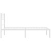 vidaXL Metal Bed Frame without Mattress with Headboard White 100x190cm