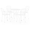 vidaXL 5 Piece Bistro Set Cast Aluminium White