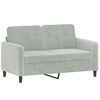 vidaXL 2 Piece Sofa Set Light Grey Velvet