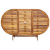 vidaXL Outdoor Dining Set Folding 7 pcs Brown Solid eucalyptus wood