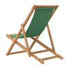 vidaXL Folding Beach Chair Solid Teak Wood Green